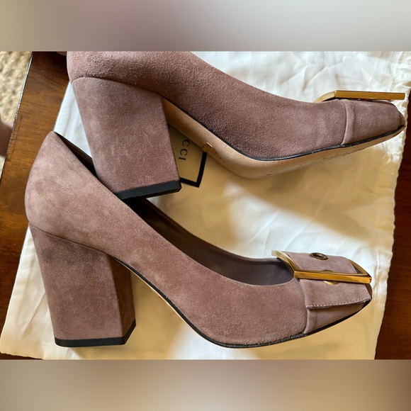 Gucci Kesha Buckle Block Heels - Picture 7 of 7